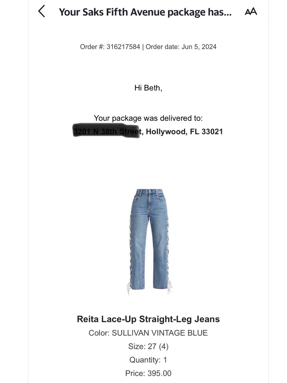 alice + olivia Reita mid-rise jeans side leg white ribbon size 29 - Picture 10 of 10